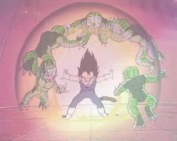 vegeta et des saiba-man